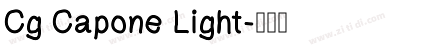 Cg Capone Light字体转换